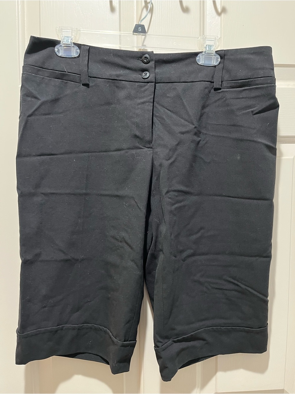 new directions Black Knee-Length Women's Bermuda Shorts